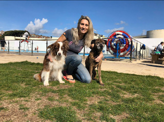 Helen and 2 dogs
